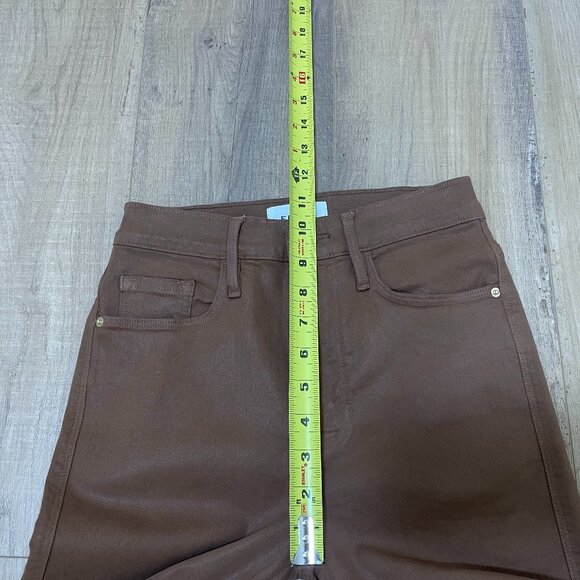 Frame Le Sylvie Slender Straight Coated High-Rise Jeans sz 25 - Picture 15 of 16